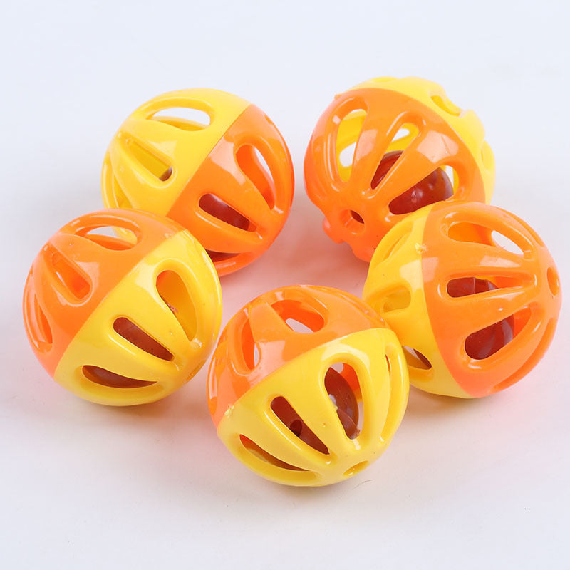 Cat Toy Hamster Totoro Dogs And Cats Plastic Round Hollow Double Color Pet Bell